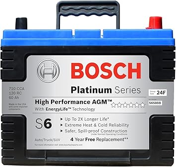 Amazon Com Bosch S6508b S6 Flat Plate Agm Battery Automotive