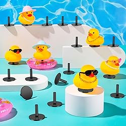 40 Pcs Duck Plugs, Black Plastic Duck Holder for