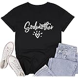 VILOVE Mom Shirt Godmother T Shirts for Women Causal Tee Tops