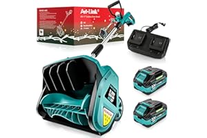 Ant-Link Electric Snow Shovel with Wheels, 17“ 40V 4.0Ah Cordless Snow Blower, Battery Powered Snow Thrower with Directional 