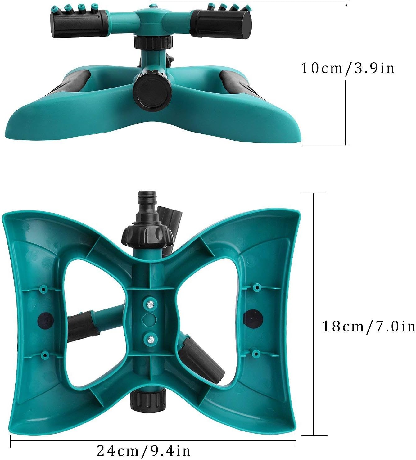 Garden Sprinkler 2020 Update, Automatic 360 Rotating Lawn Sprinkler, Large Area Coverage Water Sprinklers for Lawns and Gardens, Adjustable Rotating Sprinkler for Yard (10.4) : Garden & Outdoor