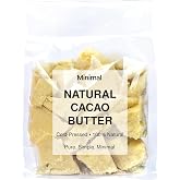 Minimal 100% Pure Cacao Butter 16OZ (454g) | Food Grade, Deodorized, Natural Cocoa Butter Chunks | Premium for Chocolate Making, Baking, Cooking &amp; Cosmetics