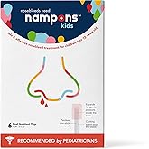 Nampons Kids Nosebleed Stoppers - 6 Easy to Use Nose Bleed Stopper Plugs Kit for Kids. Trusted by Pediatricians. Hypoallergenic Clotting Agent Stops Nosebleeds Fast On Contact. Safe and Pain-Free