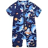 CIZENOFURS Baby Boy Swimsuit Toddler Bathing Suits for Boys Rash Guard Infant One Piece Zipper Summer Beach Swimwear