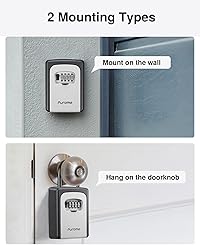 Puroma Lock Box, Large Key Lock Box Resettable