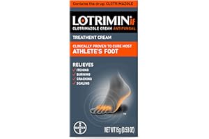 Lotrimin AF Cream for Athlete's Foot, Clotrimazole 1% Antifungal Treatment, Clinically Proven Effective Antifungal Treatment of Most AF, Jock Itch and Ringworm, Cream, .53 Ounce (15 Grams)