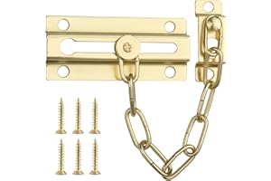 HASWARE Door Chain Lock,Door Latch Sturdy Premium Thickened Chain Locks for Inside Door, Child Proof Latch Lock, Additional P