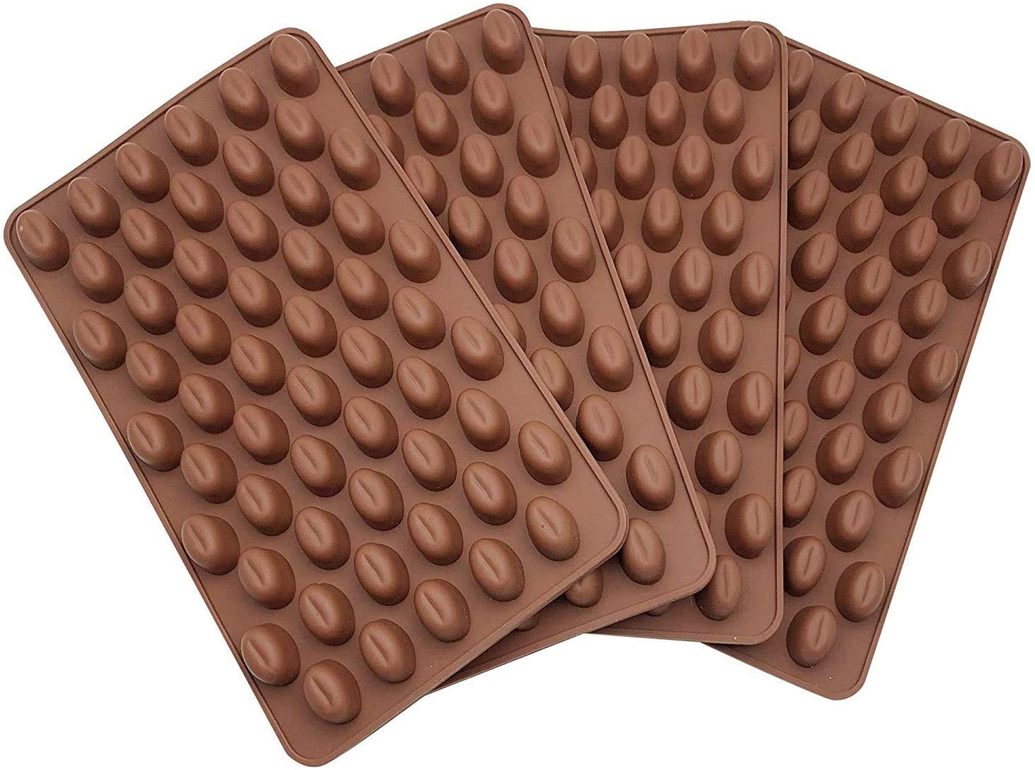 Buy MACKLON 4 PCS Mini Coffee Beans Chocolate Mold Silicon Mold Small Candy Mold, Hard Candy