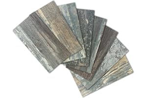 Yipscazo 100 Pieces 2024 New Upgrade Peel and Stick backsplash 3 x 6 Inches 3D PVC Composite Wall Tile Stick on Backsplash Tile for Kitchen Bathroom, Laundry Room, Fireplace in Mix Wood