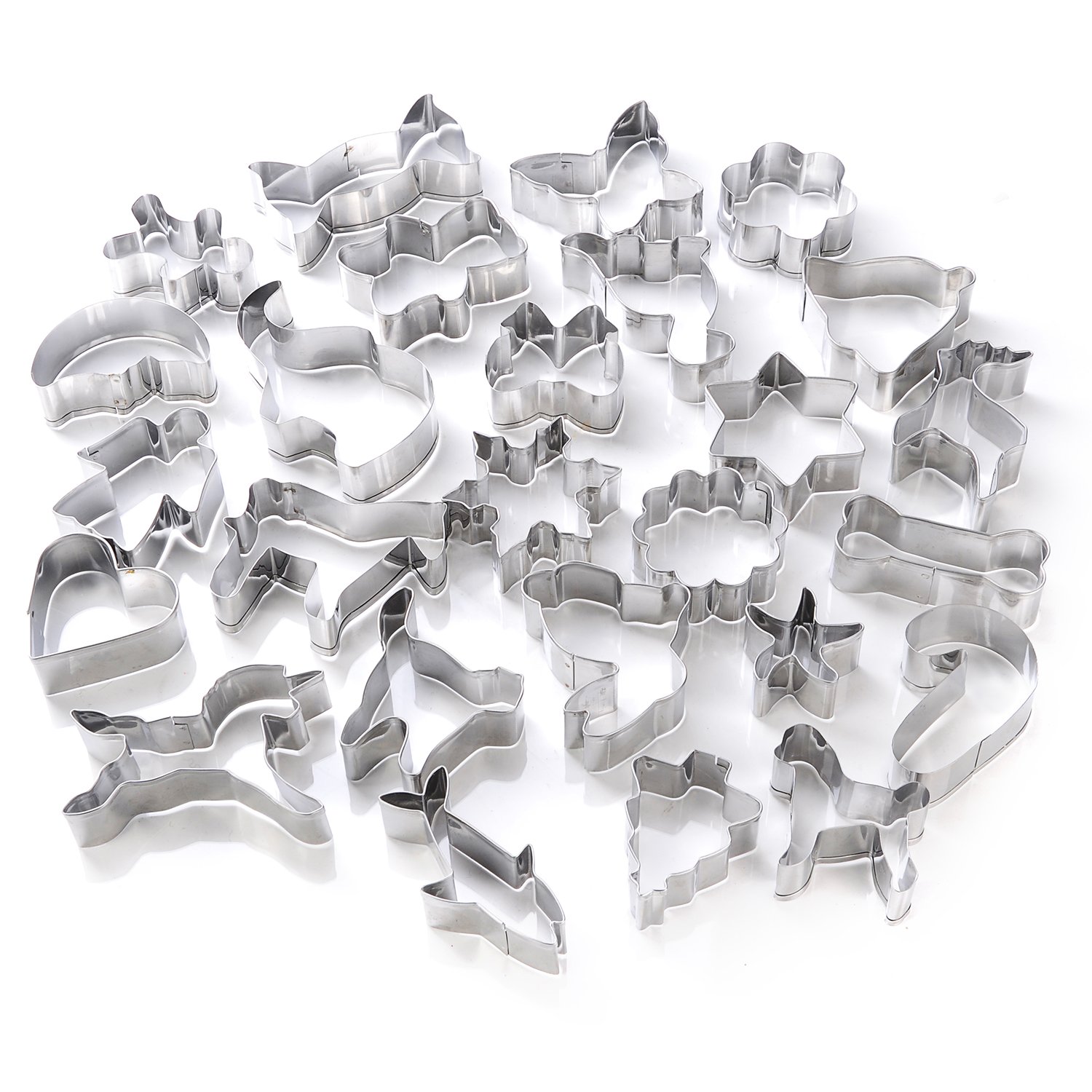 GWHOLE Cookie Cutters Set, Animal Classic Shape Cutters for Kids, Set of 26