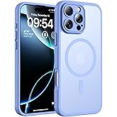 TOCOL Magnetic for 16 Pro Max Case, Upgraded Full Camera Protection, Compatible with Magsafe, 16FT Drop Protection, Translucent Matte Back Bumper Phone Cover for 16 ProMax 6.9-Inch（Light Blue）