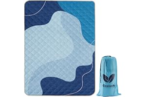 Gealaek Waterproof Picnic Blankets Sandproof Beach Blanket 3-Layers 60x80 Inches Large Foldable Outdoor Blanket for Camping, Park, Travel, Grass, with Carry Bag 04c