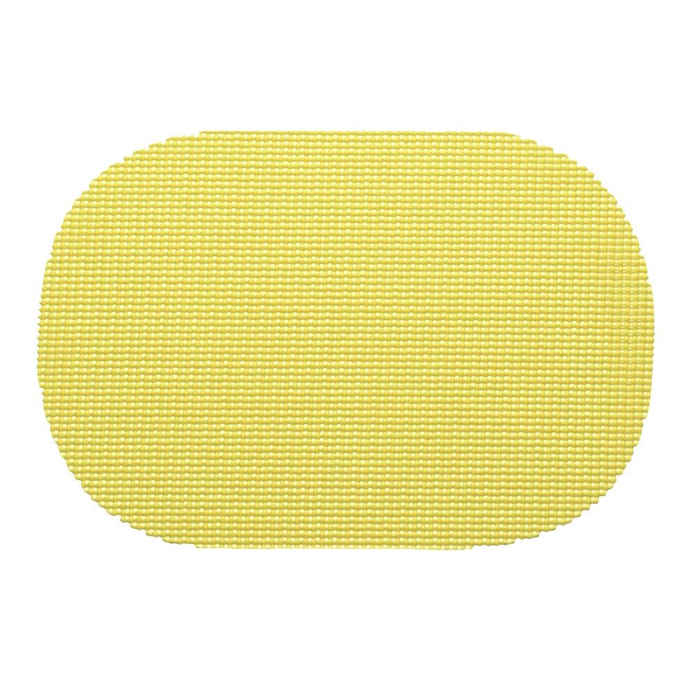 Kraftware 13936 Fishnet Placemat Dz, Oval, Lemon