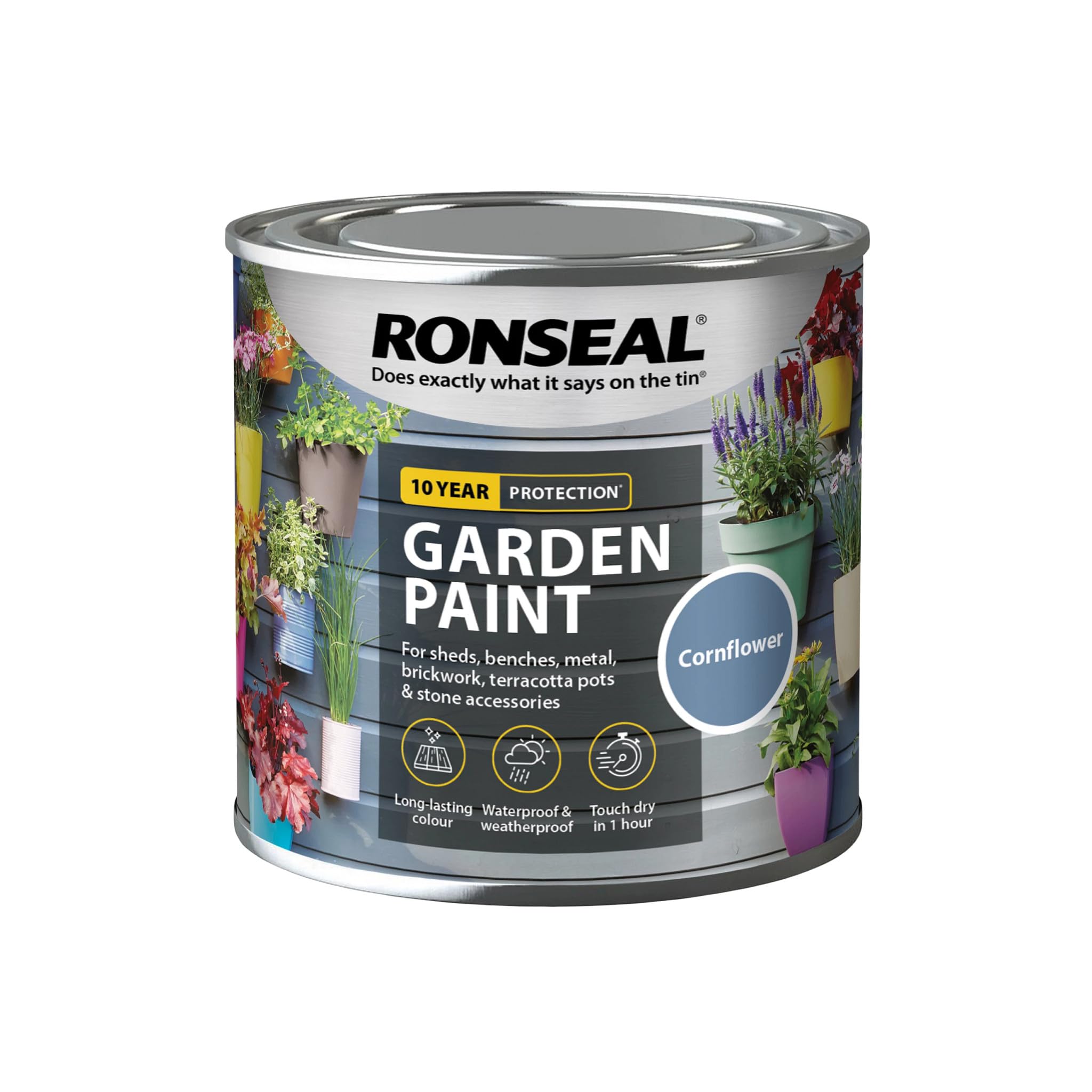 Ronseal RSLGPCF25L GPCF25L Garden Paint Cornflower 2.5 Litre