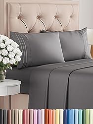 Queen Size 4 Piece Sheet Set - Comfy Breathable