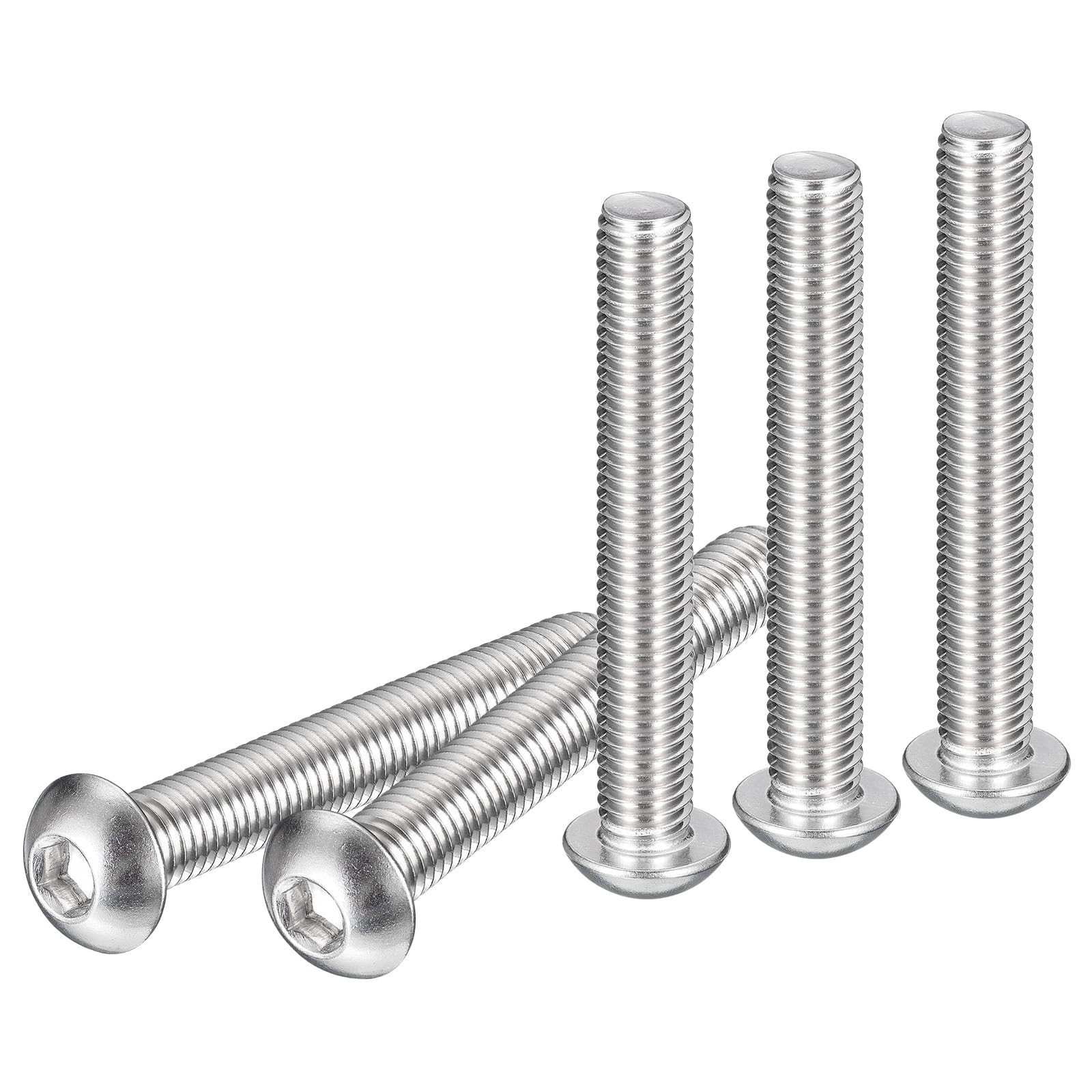 DTGN M10-1.5x70mm Button Head Socket Cap Screws - 8Pack - Good for Machine - 304 Stainless Steel 18/8 - Hex Drive Full Thread Fasteners — image 1