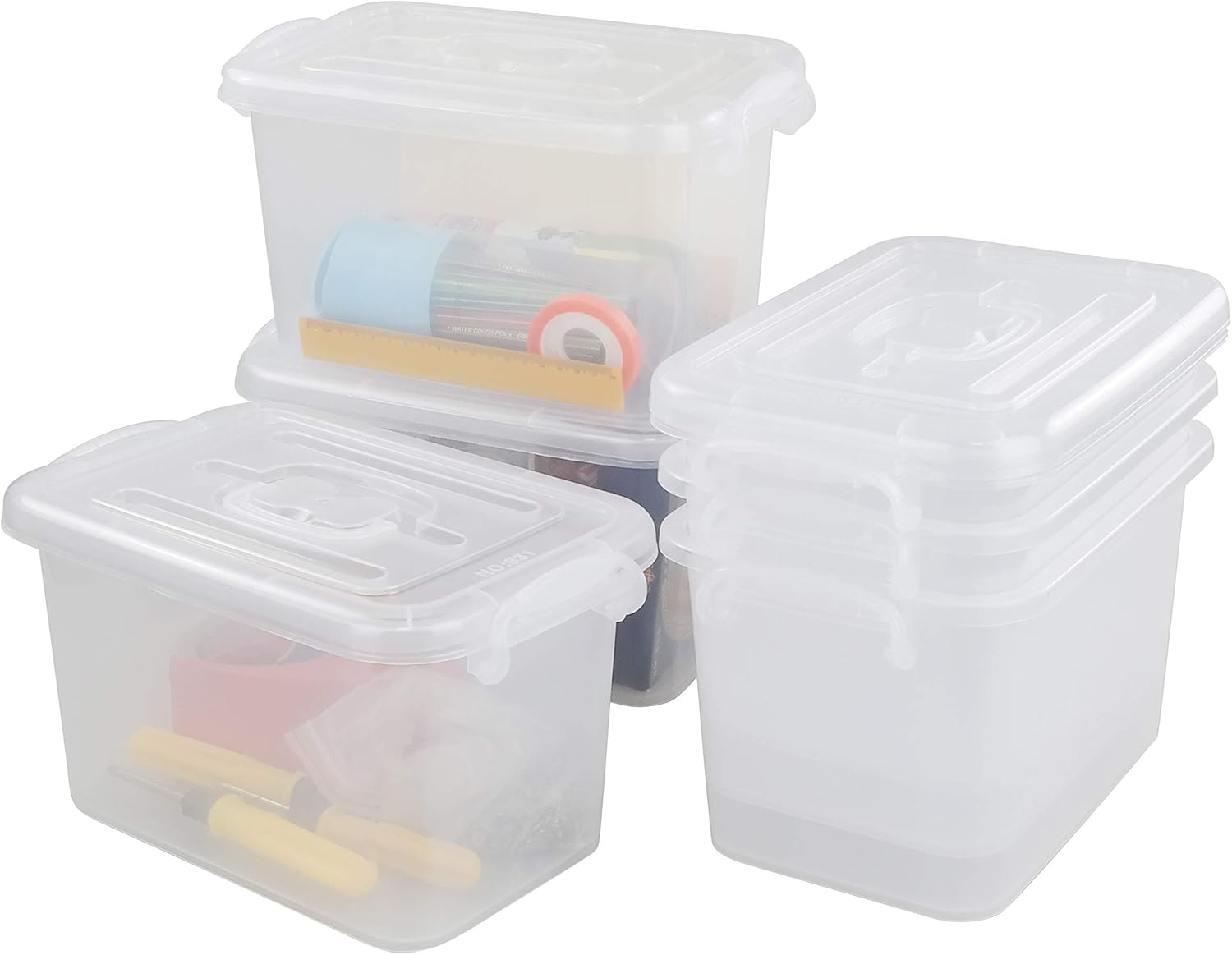 Bblie Caja de Almacenamiento de Plástico, Cajas con Tapadera ...