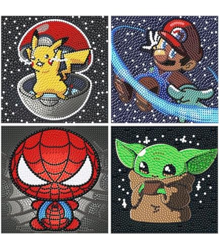 Gearock Small Diamond Art Kits With Frame - 7x7 Inch DIY Gem Painting For Beginners