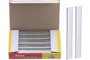 HARFINGTON 2800pcs 1003J 20Ga 3/7-inch Crown 1/8-inch Staples U-Shaped Galvanized Straight Brad Nails with Storage Box for Wo
