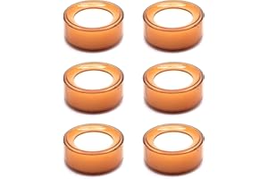 Xiaoyztan 6 Pcs 2.7" Dia Plastic Round Desktop Sponge Finger Wet Moistener Brown