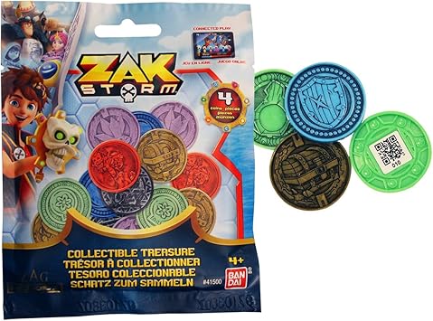 Bandai Zak Storm Pack 4 Monedas Amazon Es Juguetes Y Juegos