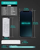 REYLAX 12V Dimmable LED Driver 20W 1.67A AC200-240V to DC12V Triac 0-10V PWM view 3