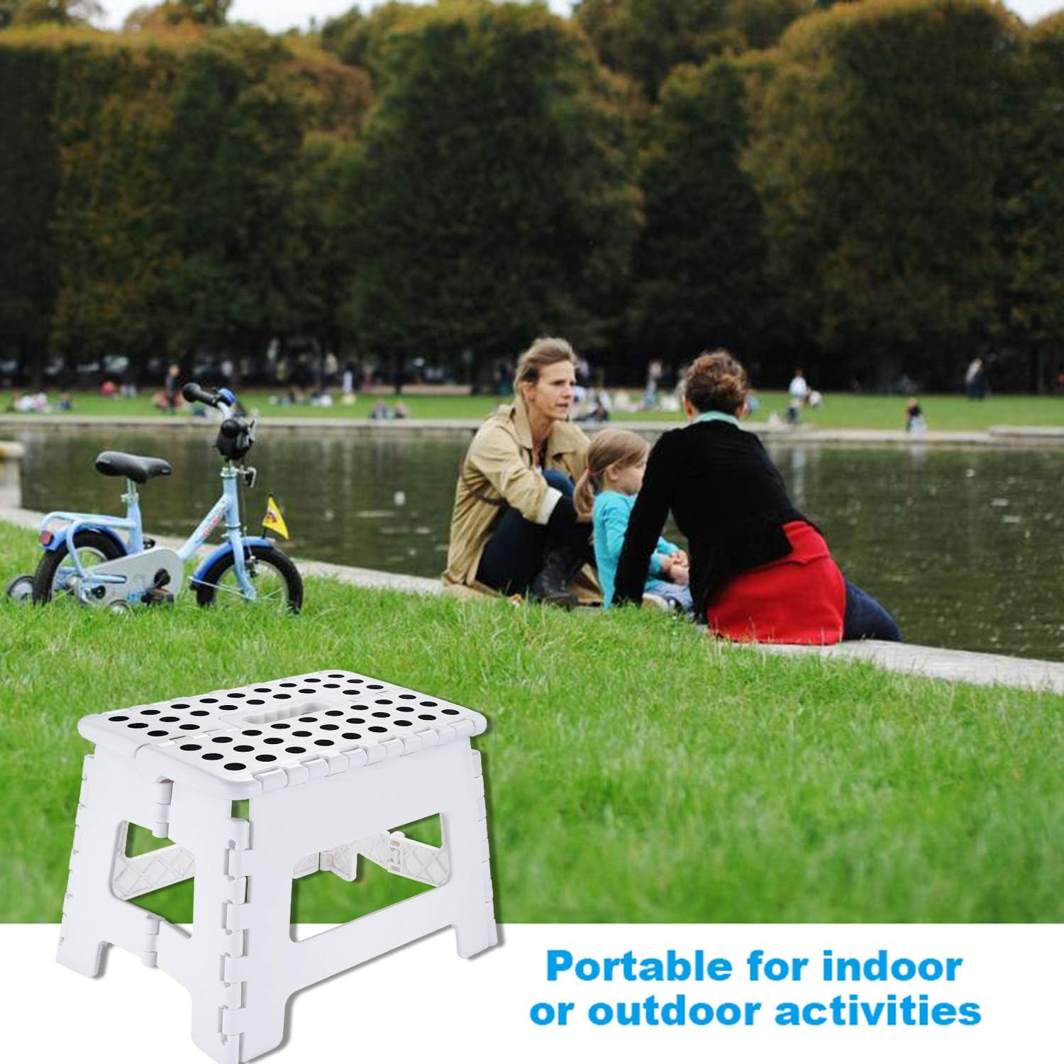 Rutschfester Tragbarer Platzsparender Hocker Heim&Elda Klappbarer
