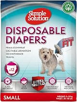 Simple Solution Disposable Dog Diapers Female 12 Pack - Adjustable Fit