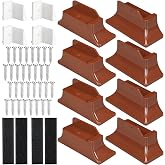 Joyfolk 8 Pack Chair Risers Non Slip Chair Lifters for Adults Seniors and Elderly Brown Seat Raiser for Sitting and Standing Assistance Compatible with Wooden Base Recliners