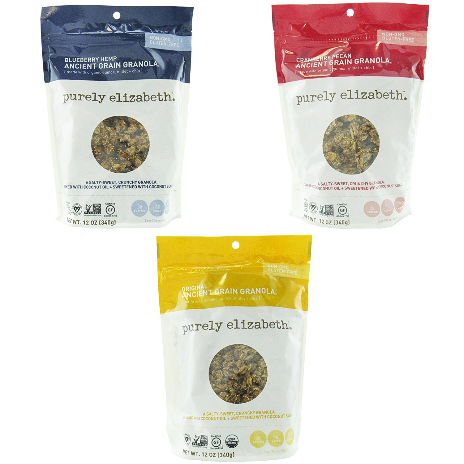 Purely Elizabeth Ancient Grain Granola Puffs Grab 'N Go