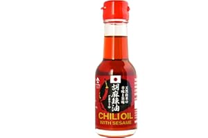 Chili Oil Traditionally Squeezed in Japan, No Additives, 160 Years History, Artisanal Sesame Layu 3.5OZ(100G), Made in Japan,