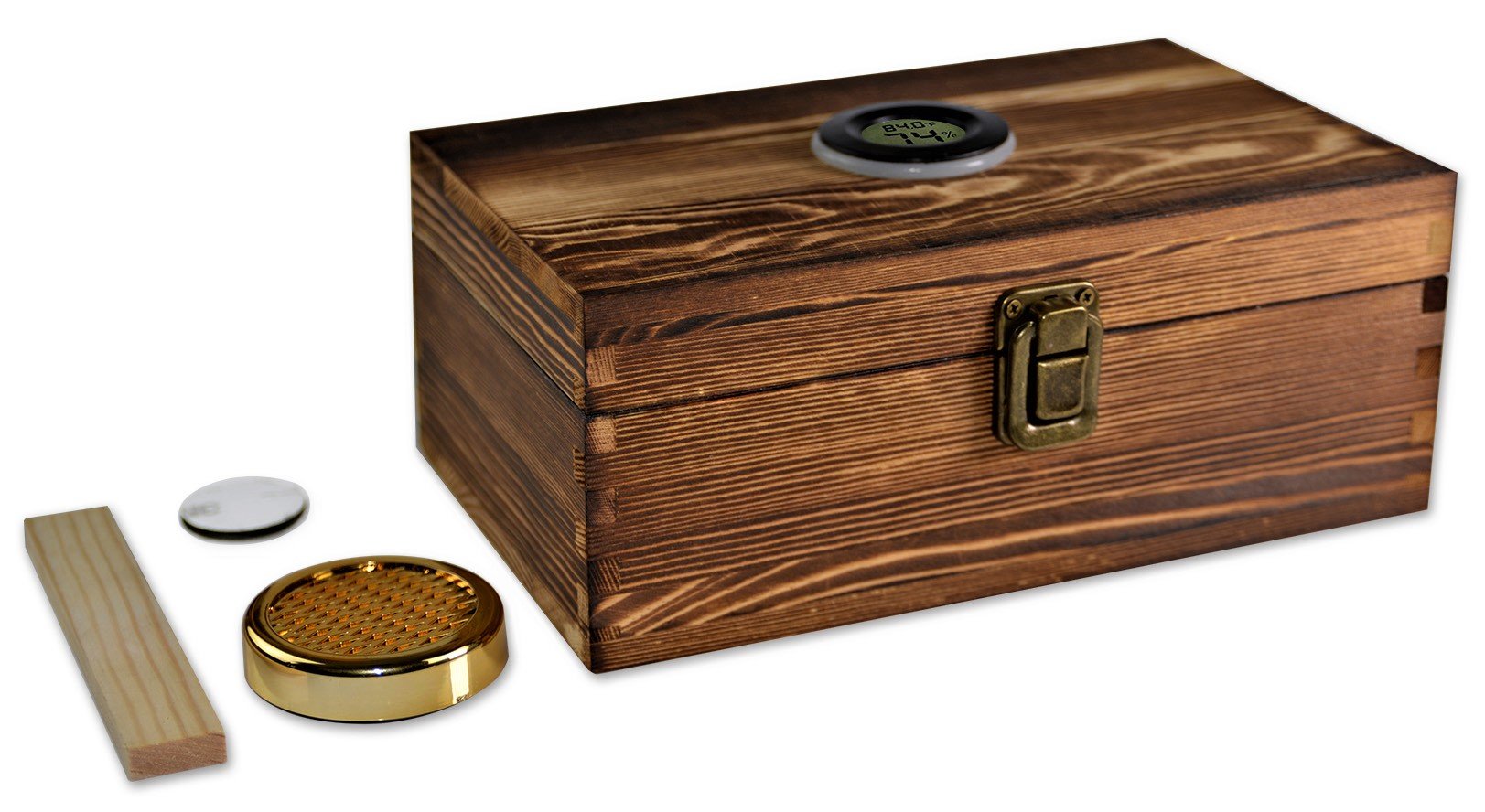 Wooden Cigar Humidor Box Cigar Humidifier Well Seal Design Cigar