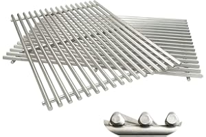 GRILLJOB 9.5MM 19.5" Sear Grate for Weber Genesis 300 Series, E310 E320 E330 S310 S320 S330, Weber Grill Grate Stainless Steel Cooking Grates Replacement Parts Weber Genesis Grill Grates 7528 7524