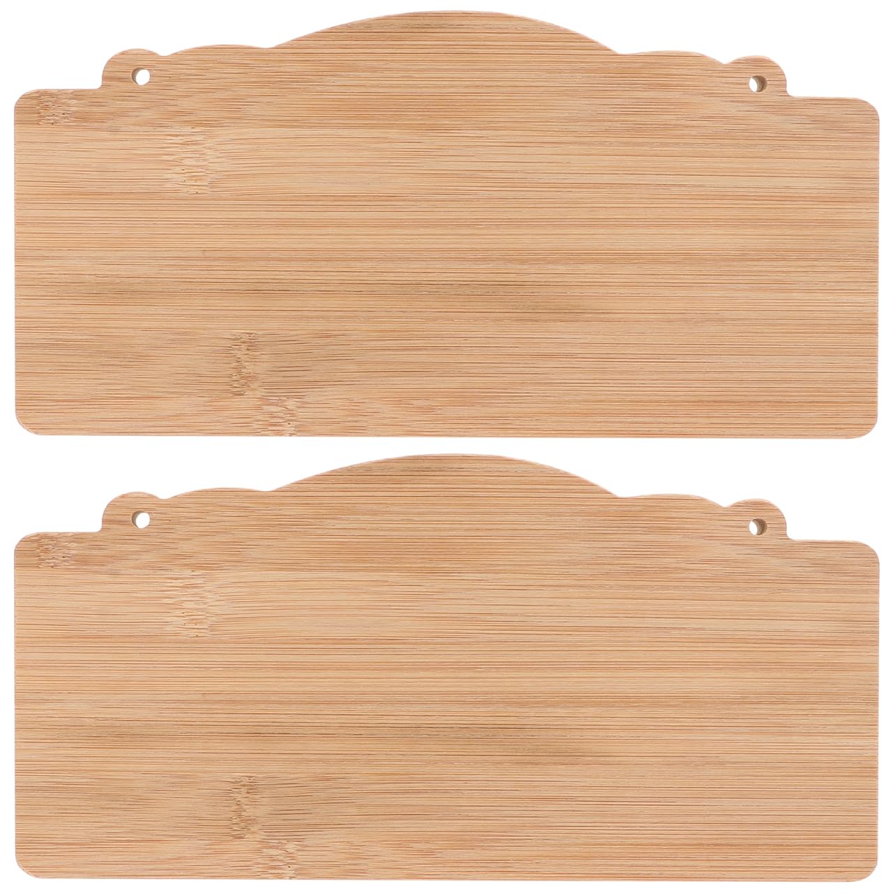 BELLIFFY Unfinished Wooden Sign Plaque 9.8X4.9 Inch Blank Hanging Plaque for DIY Craft Projects Home Garden Door Decoration