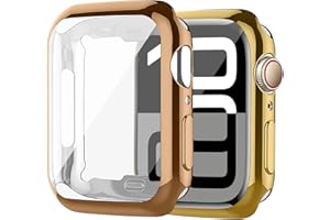 2 Pack Soft Case for Apple Watch Series 10 9 8 7 6 SE 5 4 with TPU Clear Screen Protector All Around Protective Case HD Clear