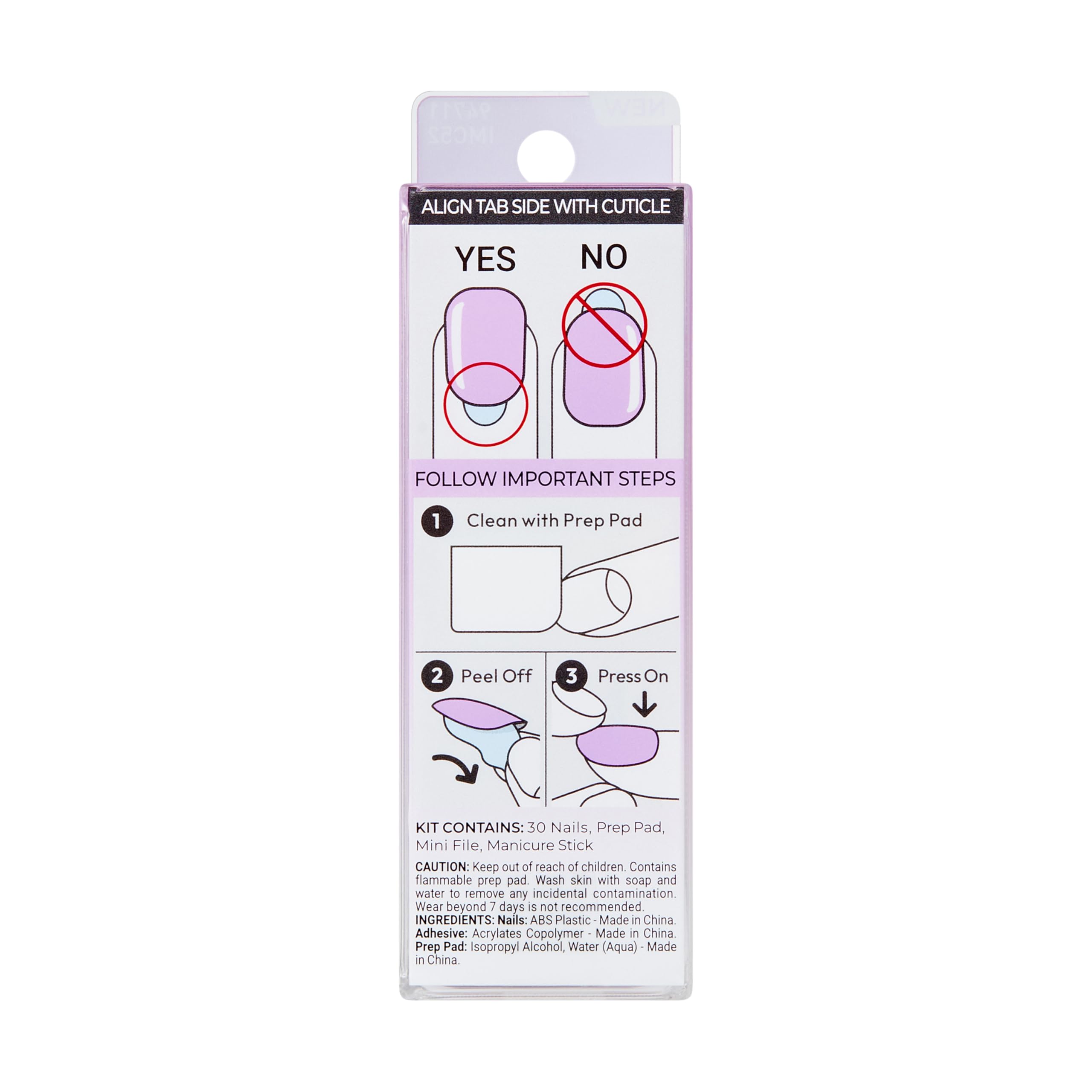 imPRESS Color Ombre Press On Nails, 'Take A Chance', Purple, Short Oval, PureFit Technology, Patented Super Hold Adhesive, Chip Proof, Smudge Proof, Mini Nail File, Manicure Stick & 30 Fake Nails - Image 8