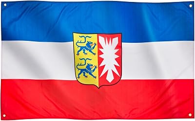 Runesol Schleswig Holstein Flag 91x152cm 4 Grommets Premium Polyester