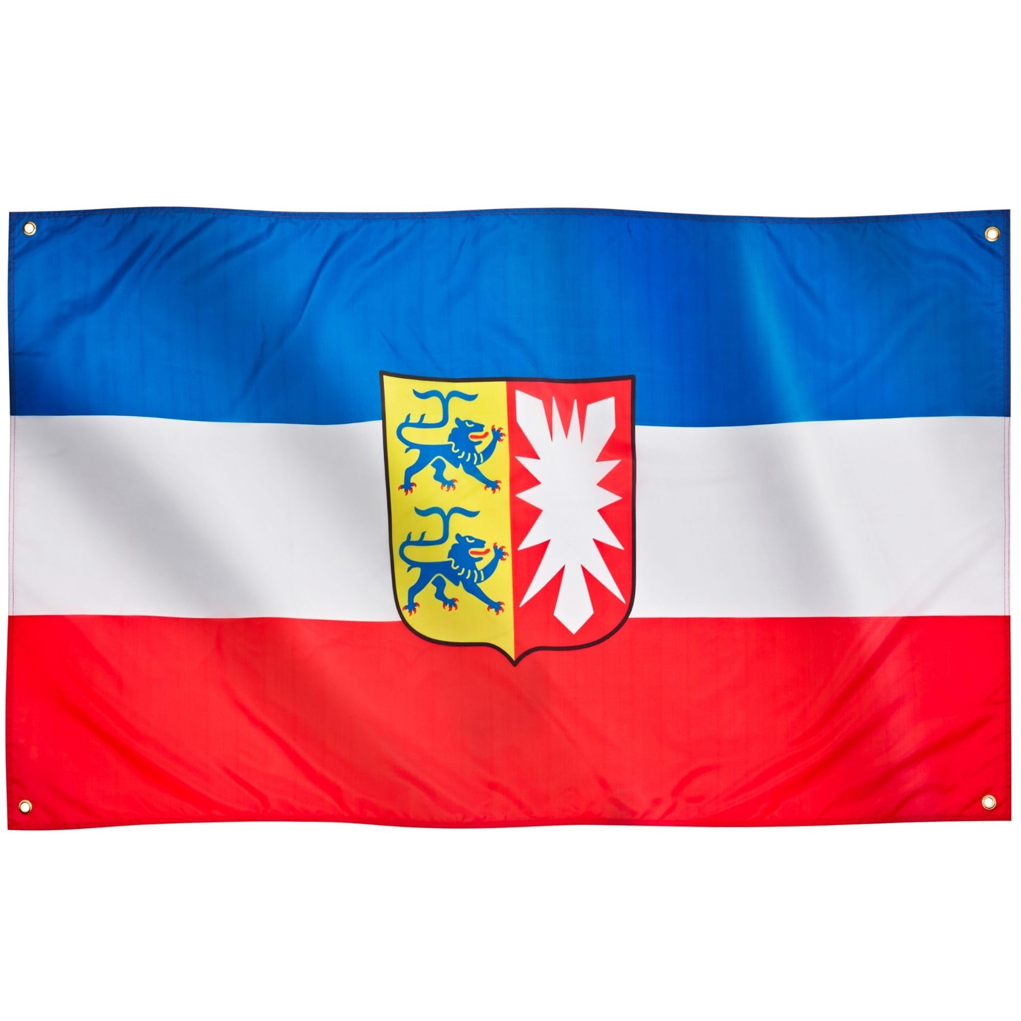 Runesol Schleswig Holstein Flag, 91x152cm, 3ft x 5ft, Flag of Schleswig-Holstein, 4 Grommets, Eyelet in Every Corner, Premium Flags, Inside, Outside, Vivid Colours — image 1