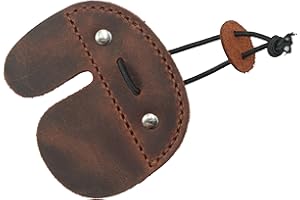 Toprank Leather Archery Finger Tabs - Handmade Finger Guard for Shooting Practice Gear, Recurve Bow Fingers Tab