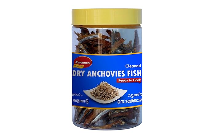 Kannmani Dry Anchovies Fish Cleaned Ready to Cook 100 g
