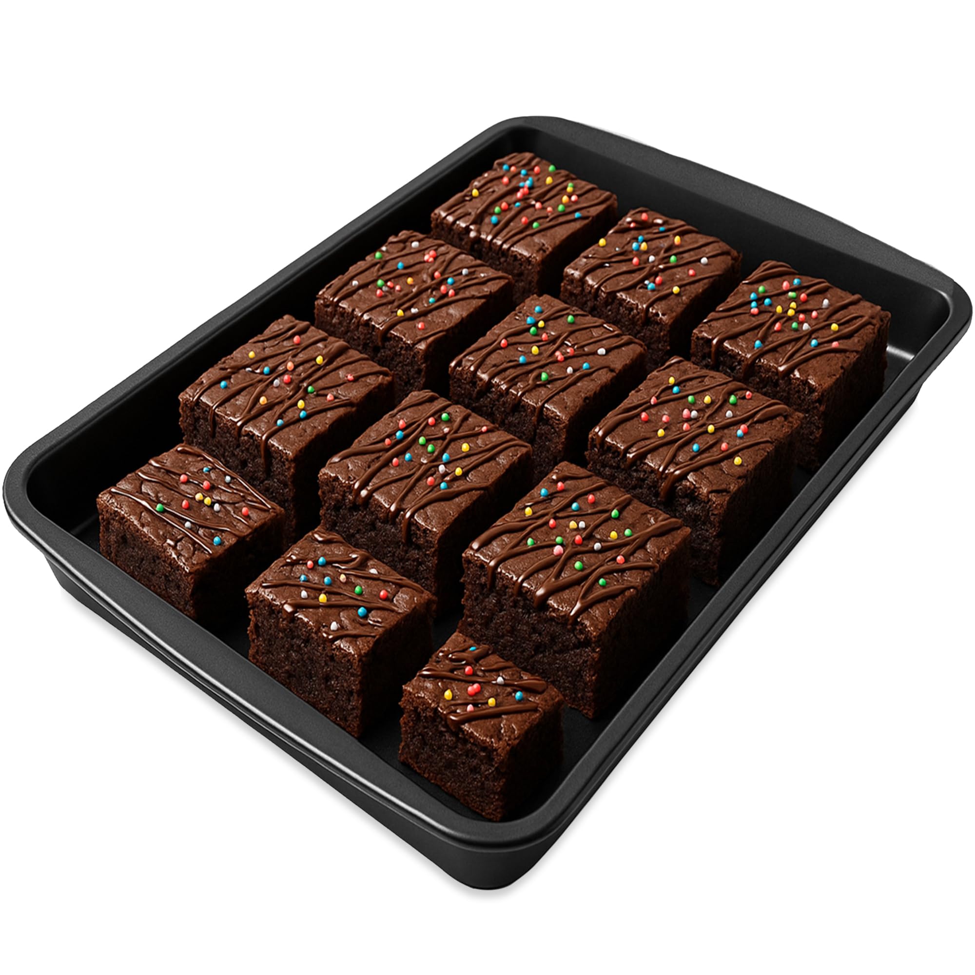 TIJAR® Baking Tray, 3cm Deep, Non Stick, Baking & Desserts, Bread, Double Coated Bakeware (30 CM)