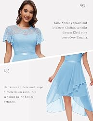 Wedtrend Light Blue HOCO Dress 2023 Midi Wedding