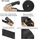 Ayaport 2.4M Endless Ratchet Straps 25mm No Hooks 2 Pack Heavy Duty Nylon view 2