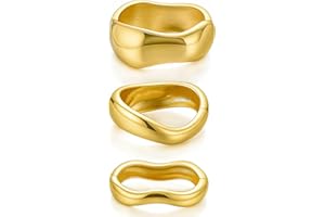 PLS BACK Chunky Gold Bangle Bracelets for Women, 14k Gold Plated Dainty Cuff Stackable Bangles Set, Trendy Bracelet Stack Fashion Jewelry Gifts