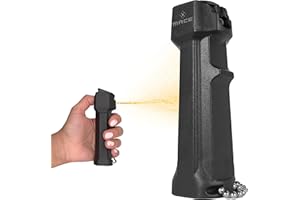Mace Pepper Spray - 3-in-1 Formula Max Police Strength OC with Tear Gas & UV Dye, Fast Flip Top, Finger Grip for Handling & Accuracy, Triple Action Models, Self Defense Pepper Spray for Women & Men