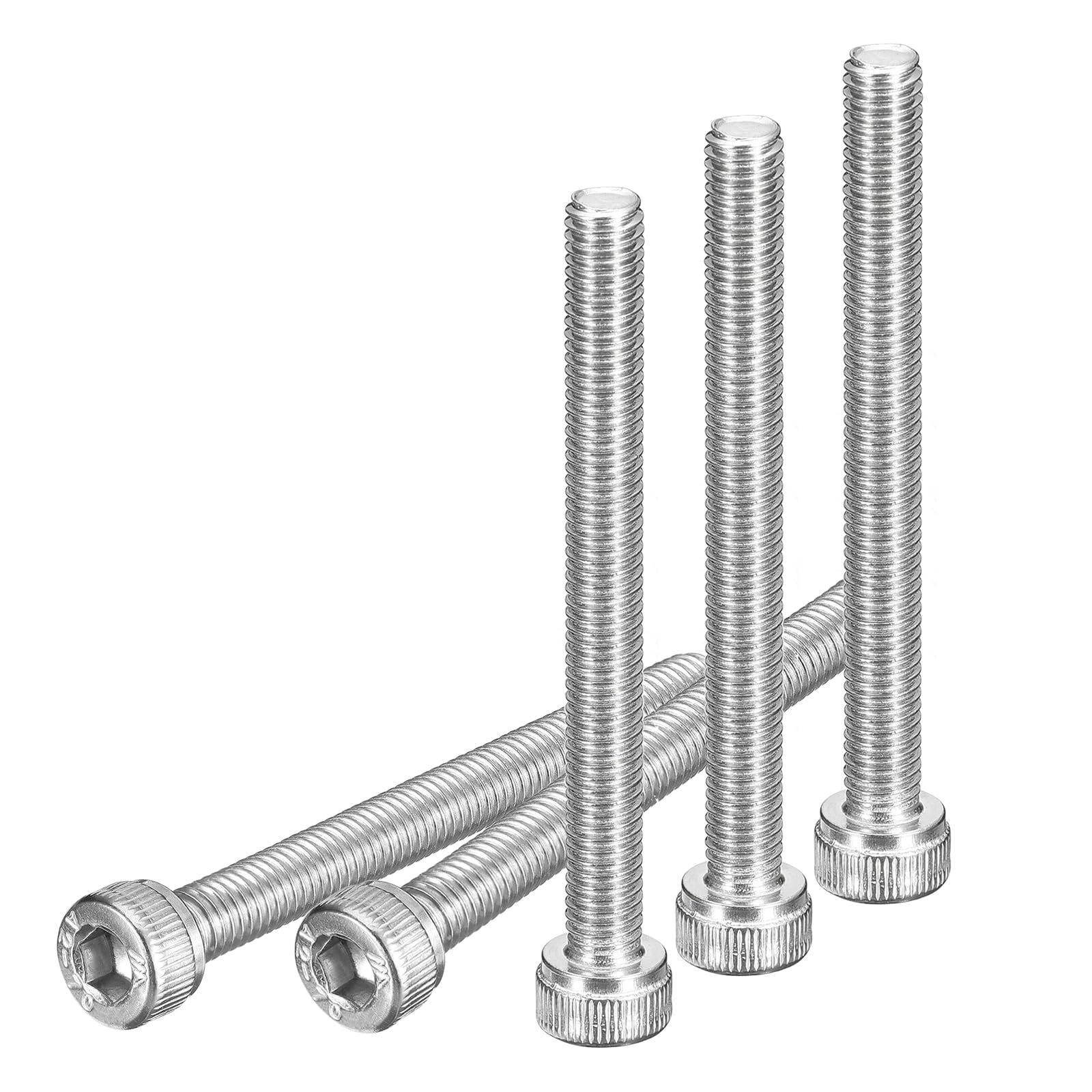 DTGN M5x60mm Socket Head Cap Screws Bolts, 25Pcs 304 Stainless Steel 18-8, Metric Machine Hex Socket Screw, Hex Drive, Bright Finish, UNC Coarse Thread Fully Threaded