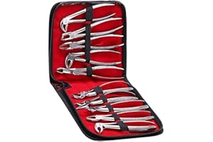 10Pcs Extraction Forceps Set, Dental Surgery Extracting Elevators Professional Tooth Pliers Durable and Easy to Carry