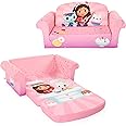 Marshmallow Furniture 2-in-1 Kid's Flip Open Foam Couch Bed, Gabby’s Dollhouse