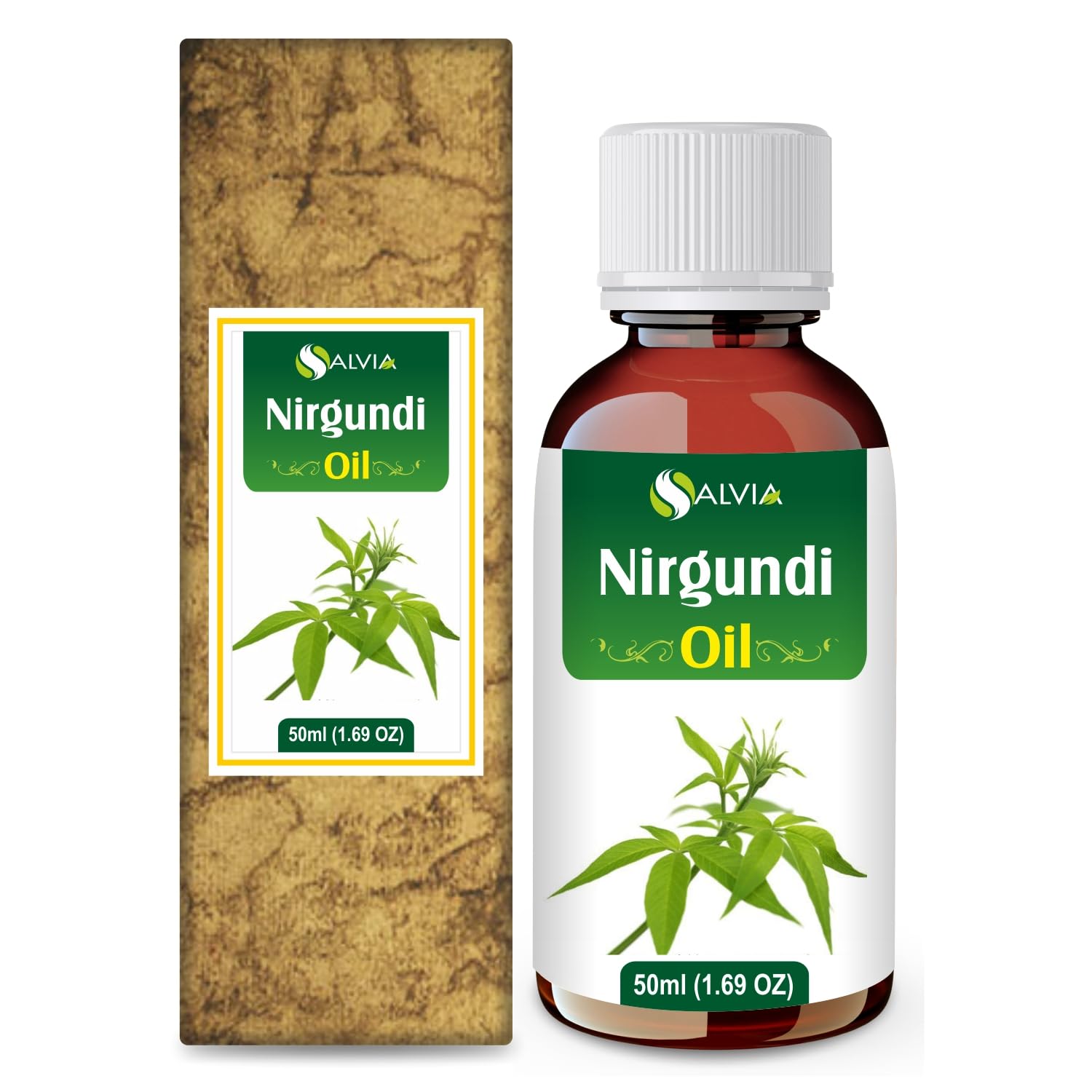 Nirgundi (Vitex negundo) Essential Oil 100% Pure & Natural - Undiluted Uncut Cold Pressed Aromatherapy Premium Oil - Therapeutic Grade - 50 ML
