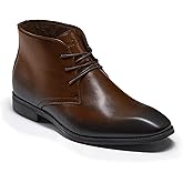 Holy dove Mens Dress Boots, Premium Leather Oxford Chukka in Brown, Non-Slip Waterproof Business Boots for Men (Size 8)